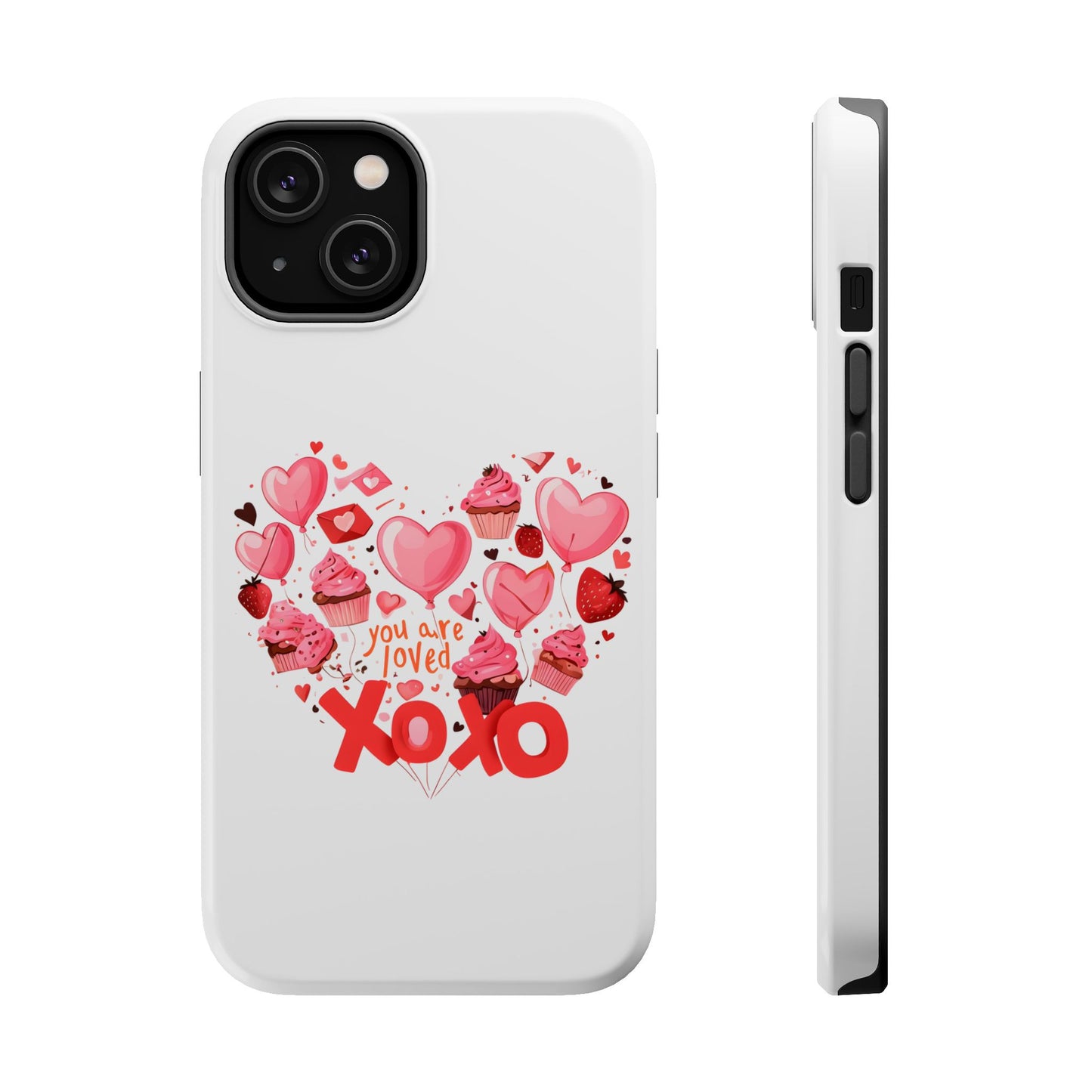 Valentine's Day Magnetic Tough Cases, Cute Phone Cover, Gift for Her, Love Heart Design, Personalizable Tech Accessory