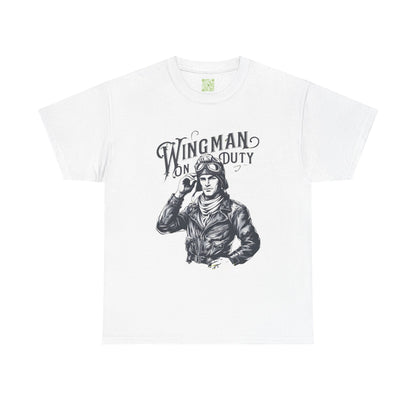 Wingman on Duty TShirt, Unisex Wingman Tee, Best Friend Gift, Gift for Him, Adventure Apparel, Casual Heavy Cotton Shirt, Leader Night Out