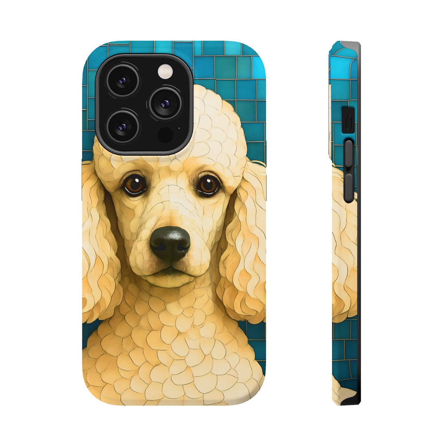 Poodle Mosaic Phone Case, White Poodle Case, Black Poodle Phone Cover, Dog iPhone Case, Dog Lover Gift