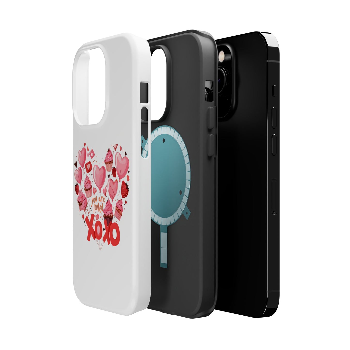 Valentine's Day Magnetic Tough Cases, Cute Phone Cover, Gift for Her, Love Heart Design, Personalizable Tech Accessory