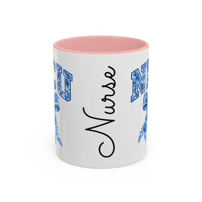 NICU Nurse Chinoiserie Accent Coffee Mug, Nurse Retirement Mug, NICU Nurse Mug, New Job Gift, Mug For NICU Nurse