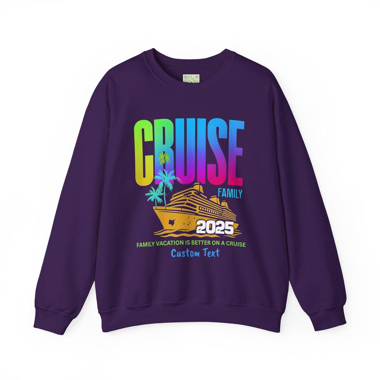 Family Cruise 2025 Sweatshirt, Vibrant Vacation Crewneck, Cruise Shirts, Matching Shirts, Custom Family Shirt