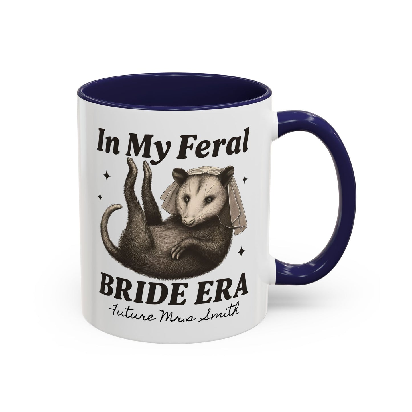 Feral Bride Era Coffee Mug, Funny Bride Mug, In My Feral Era Mug, Opossum Bride Mug, Bride Gift Idea, Quirky Bride Gift