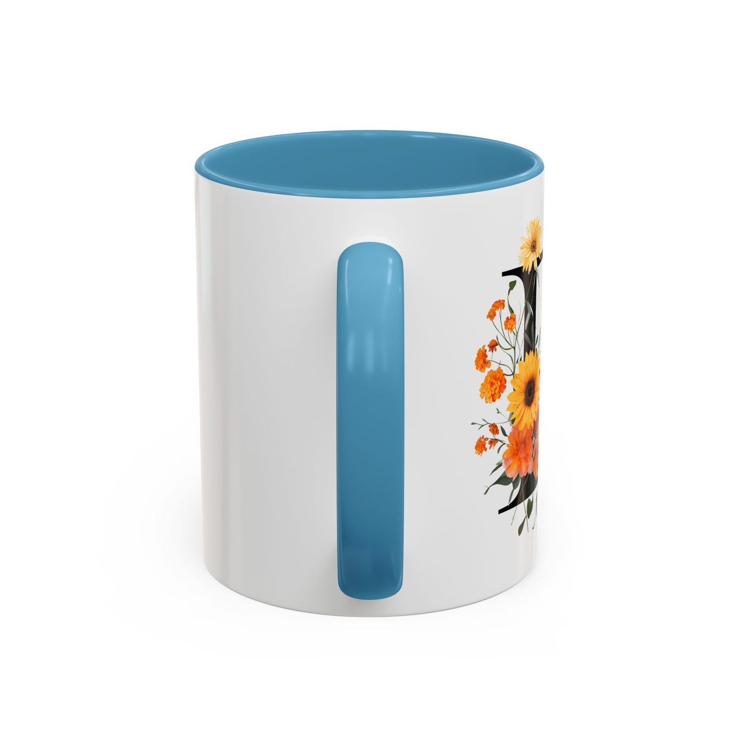 Personalized Floral Monogram - Letter R - Elegant Accent Coffee Mug – Personalized Mothers Day Gift