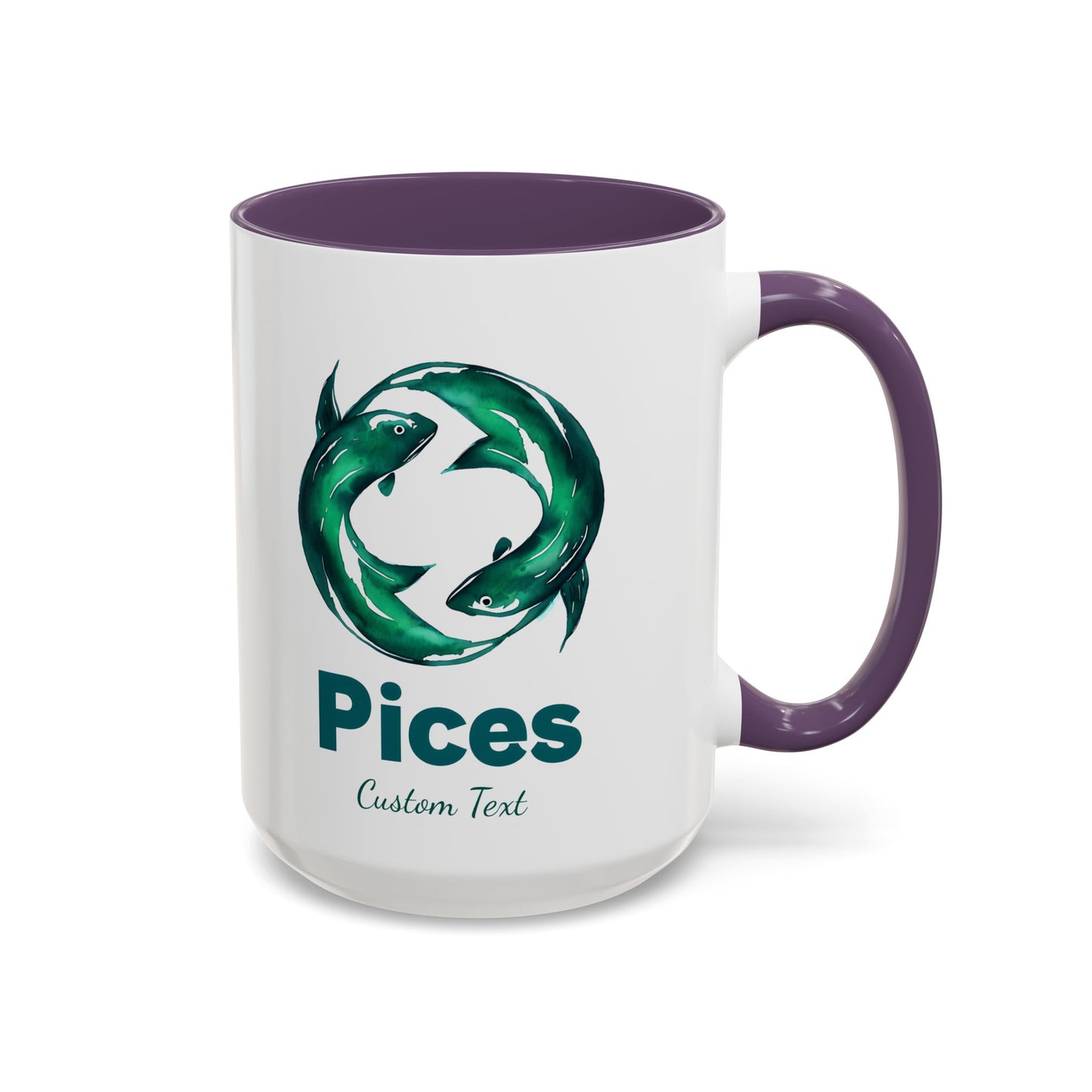Personalized Pisces Accent Coffee Mug, Zodiac Mug, Astrology Mug, Zodiac Sign Mug, Custom Zodiac Gift, Pisces Birthday Gift