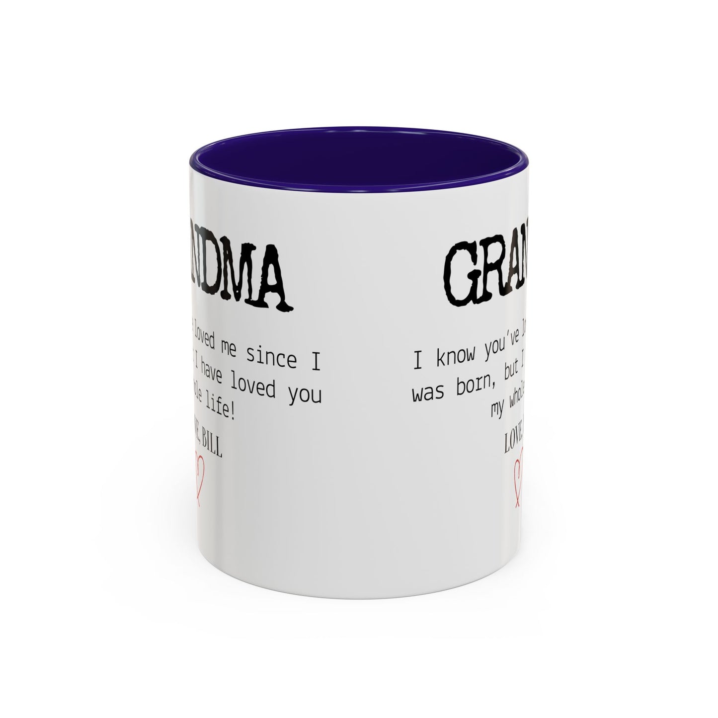 Personalized Grandma Mug, Gift from Grandchild, Custom Message Coffee Cup, Grandma Birthday Gift, Mother’s Day Mug, Sentimental Gift for Grandma