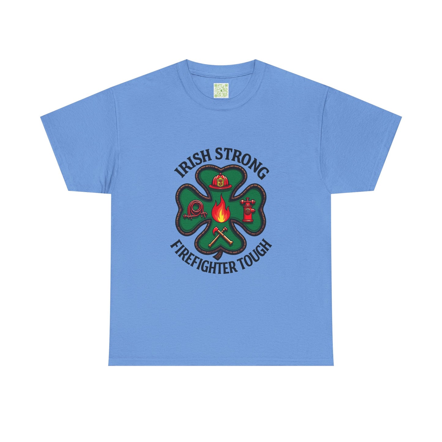 Irish Strong Firefighter Tough Unisex Heavy Cotton Tee, St. Patrick's Day Gift, Firefighter Apparel, Irish Pride Shirt, Unisex Tee