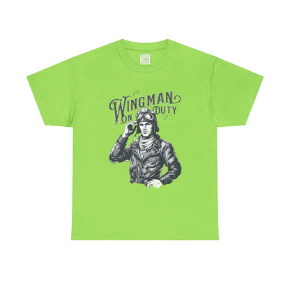 Wingman on Duty TShirt, Unisex Wingman Tee, Best Friend Gift, Gift for Him, Adventure Apparel, Casual Heavy Cotton Shirt, Leader Night Out