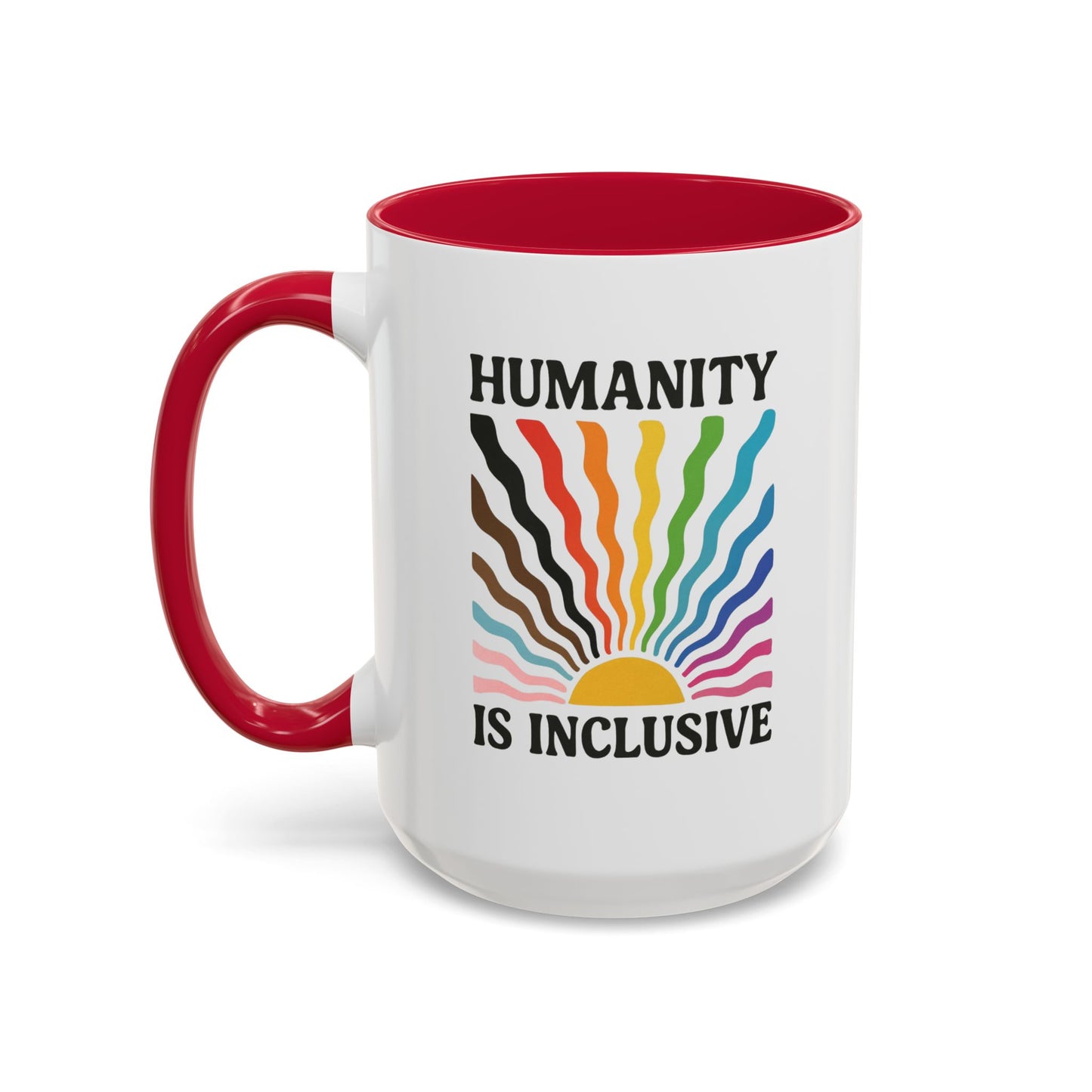 Pride Month Inclusive Humanity Coffee Mug, Pridemonth Merch, Bisexual Mug, Queer Mug, LGBT Mug, Lesbian Pride Mug