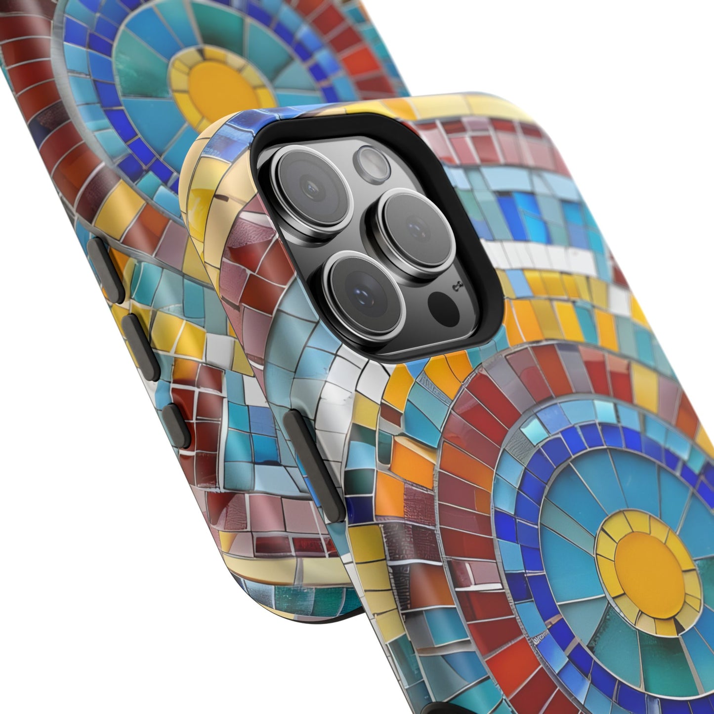 Vibrant Mosaic  iPhone Case - Colorful iPhone Cover, Unique Phone Accessory, MegSafe iPhone cover