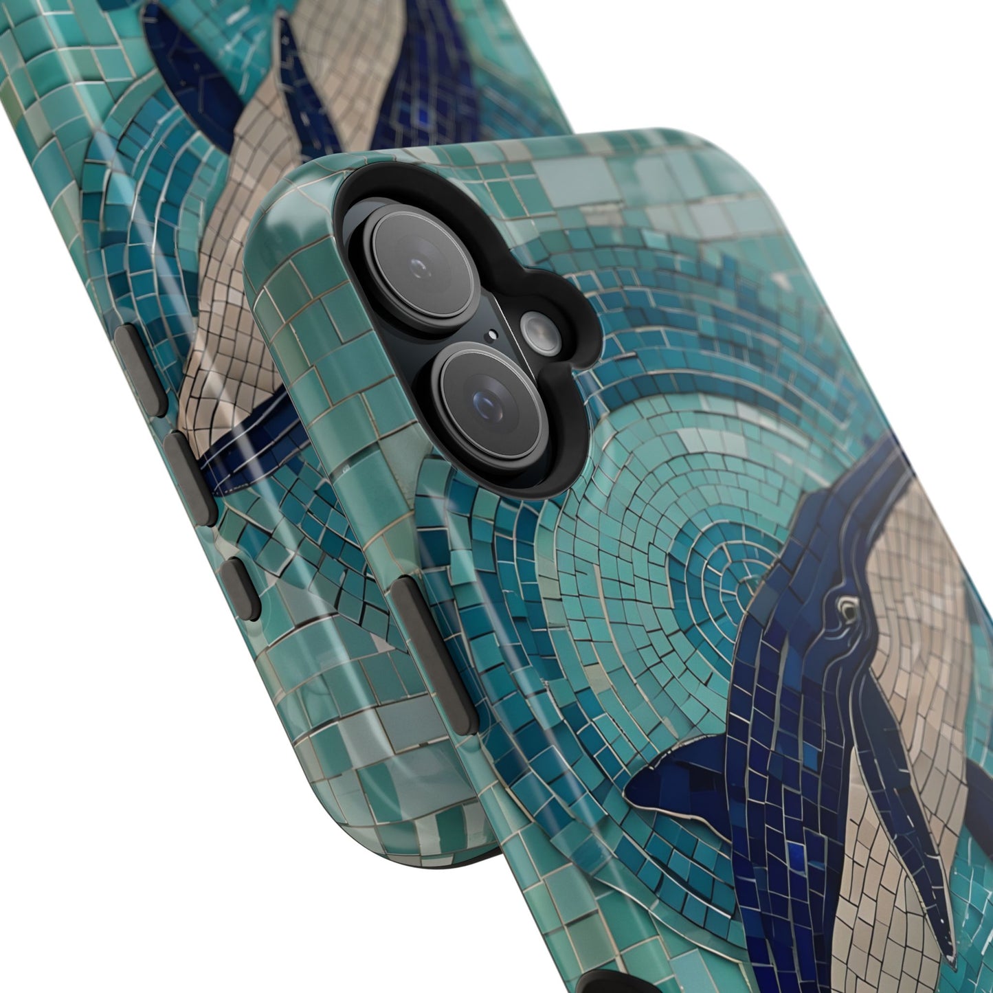 Whale Watching Mosaic iPhone Case, Whale Art, Unique Phone Case, Humpback Whale, Whale Gift, Marine Biology, Whale Watcher