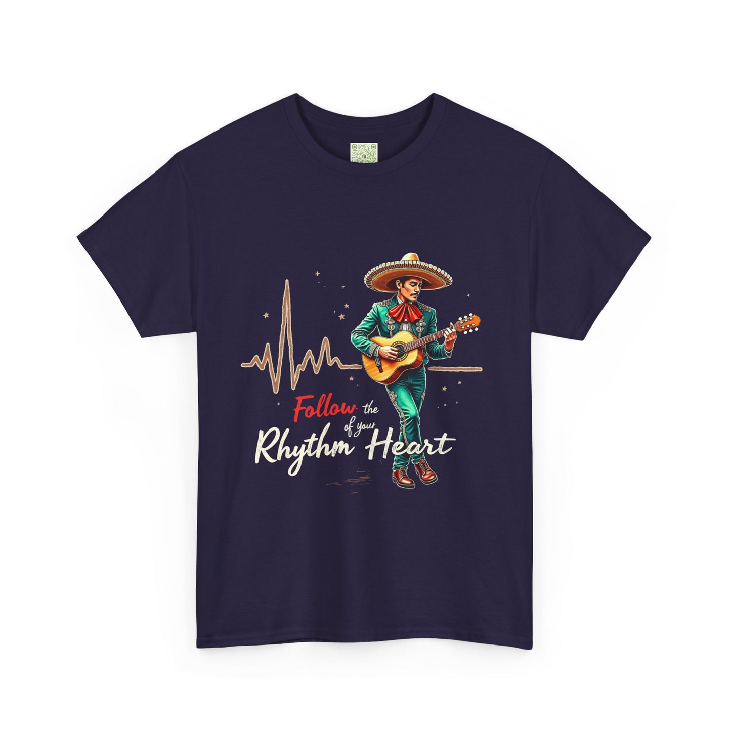 Viva la Vida Follow the Rhythm Heart Tee, Mexican Pride, Musical Vibe Tee, Mexican Pride Shirt, Concert Attire, Casual T-Shirt