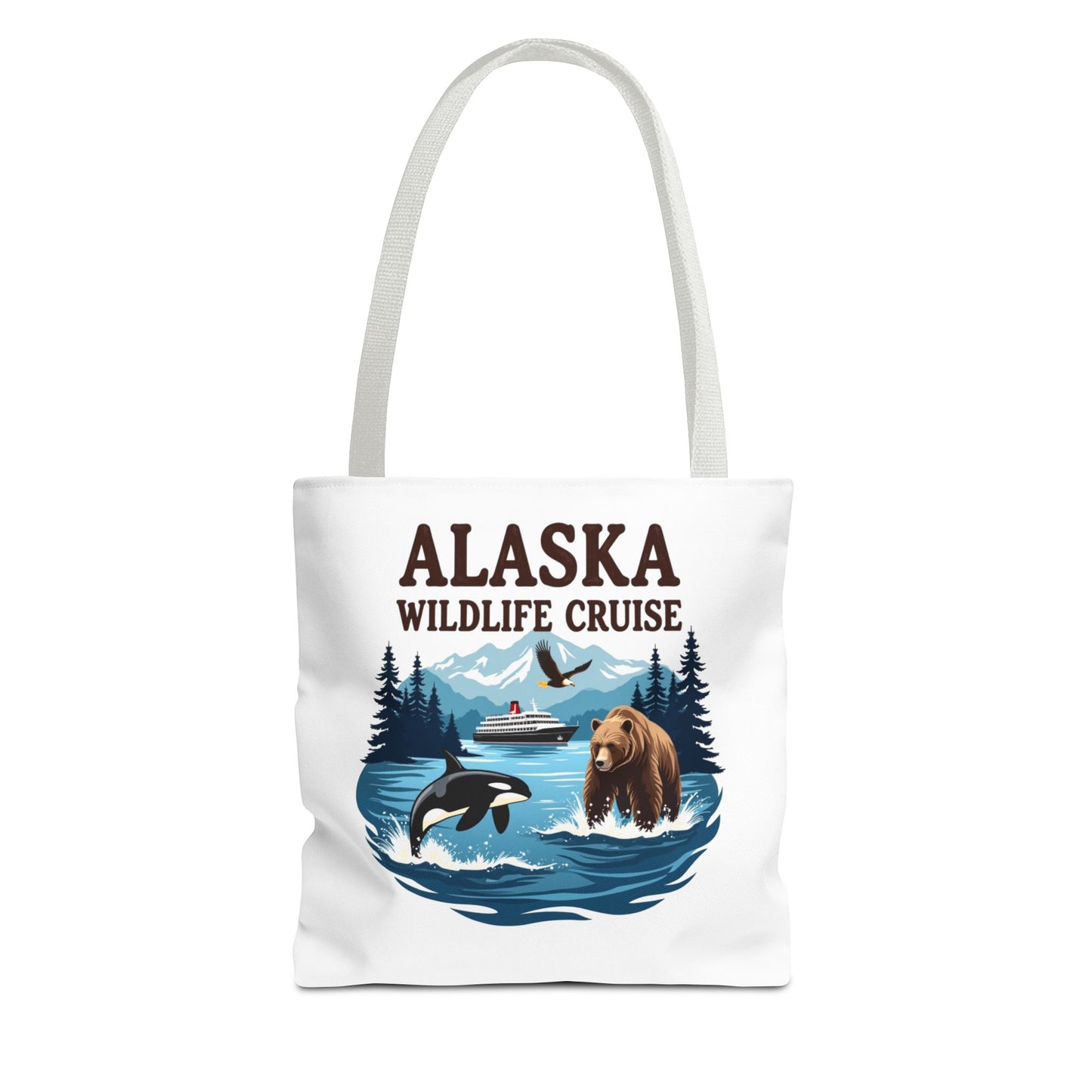 Alaska Wildlife Cruise Tote Bag, Adventure Lovers Gift, Cruise Squad 2025, Alaska Vacation Tote Bag, Alaskan Cruise Tote