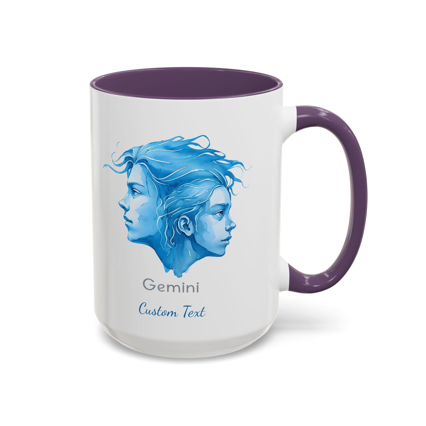 Personalized Gemini Accent Coffee Mug, Zodiac Mug, Astrology Mug, Gemini Birthday Gift, Gemini Zodiac Gift, Custom Zodiac Gift