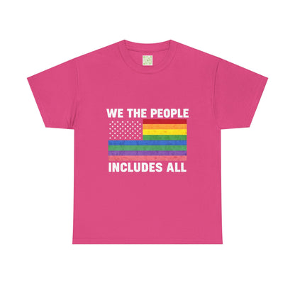 Inclusivity Pride Unisex Cotton Tee, We The People Pride Flag, Pride Month Tee, Queer Shirt, LGBT Shirt, Equal Rights