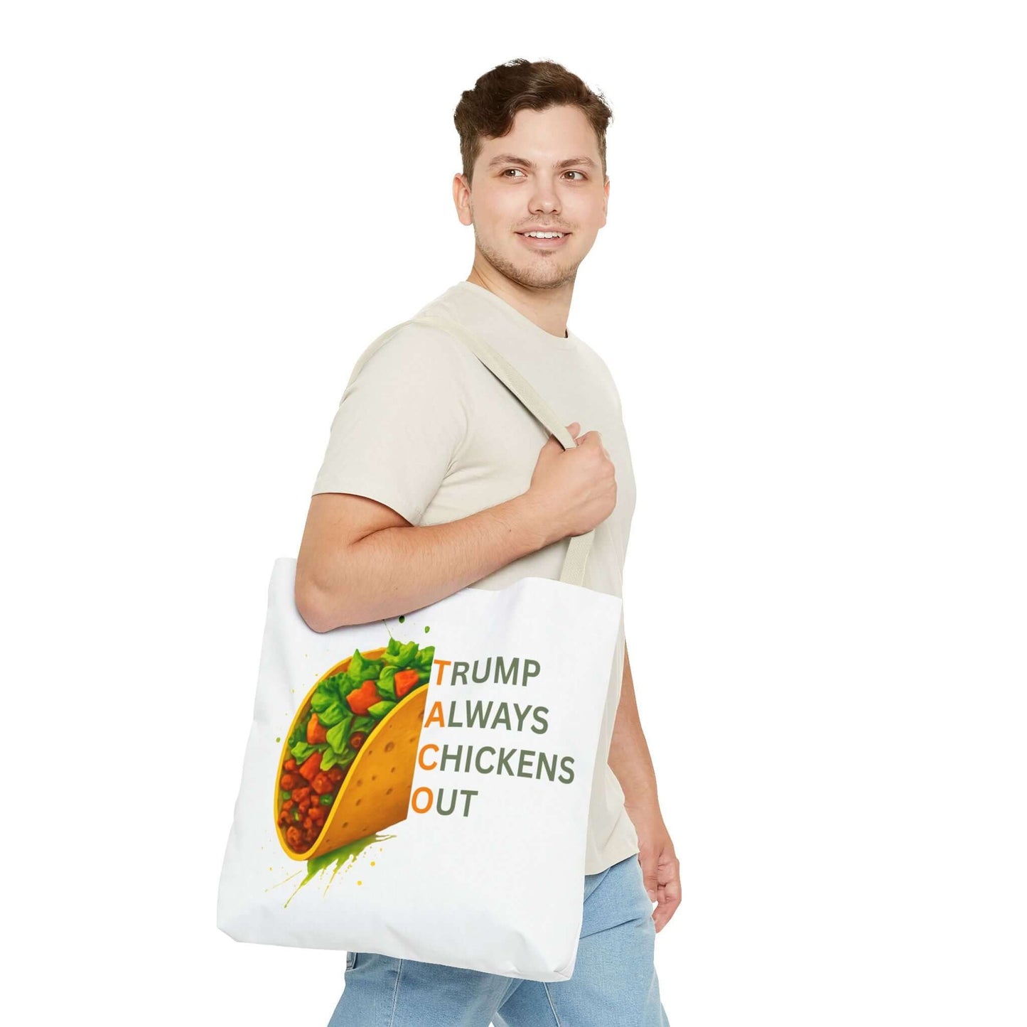 Trump Always Chickens Out TACO Tote, Subtle Anti Trump, Democrat Gift Tote, FDT Tote, Anti-MAGA, Political Tote