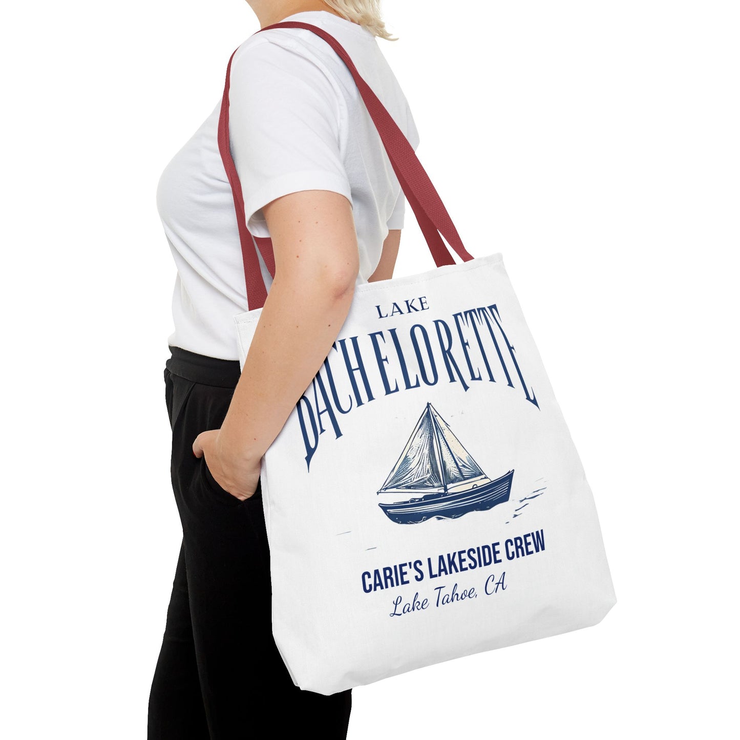 Let's Get Nauti Personalized Tote Bag, Bride Tote Bag, Bridesmaid Tote Bag, Hen Party Favors, Bride Tribe, Lake Bachelorette