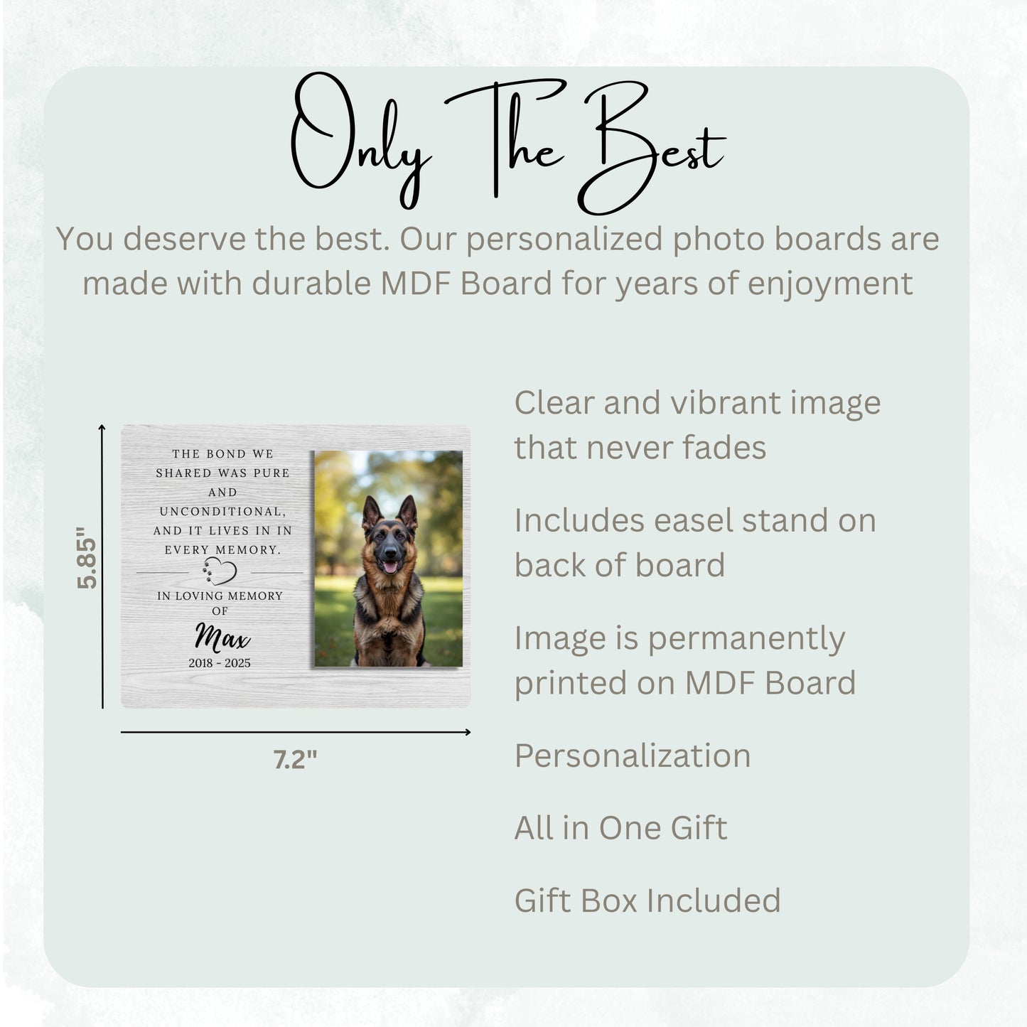 Pet Memorial Gift - Pet Remembrance Gift Memorial - Remembrance Plaque - Vertical