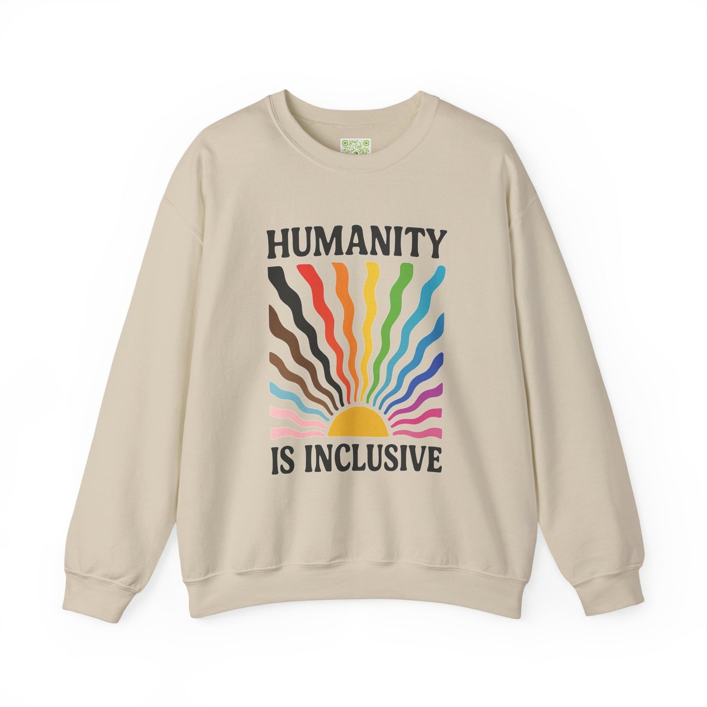 Pride Month Crewneck Sweatshirt, Humanity is Inclusive, LGBT Shirt, Lesbian Pride, Bisexual, Transgender, Equal Rights, pridemonth