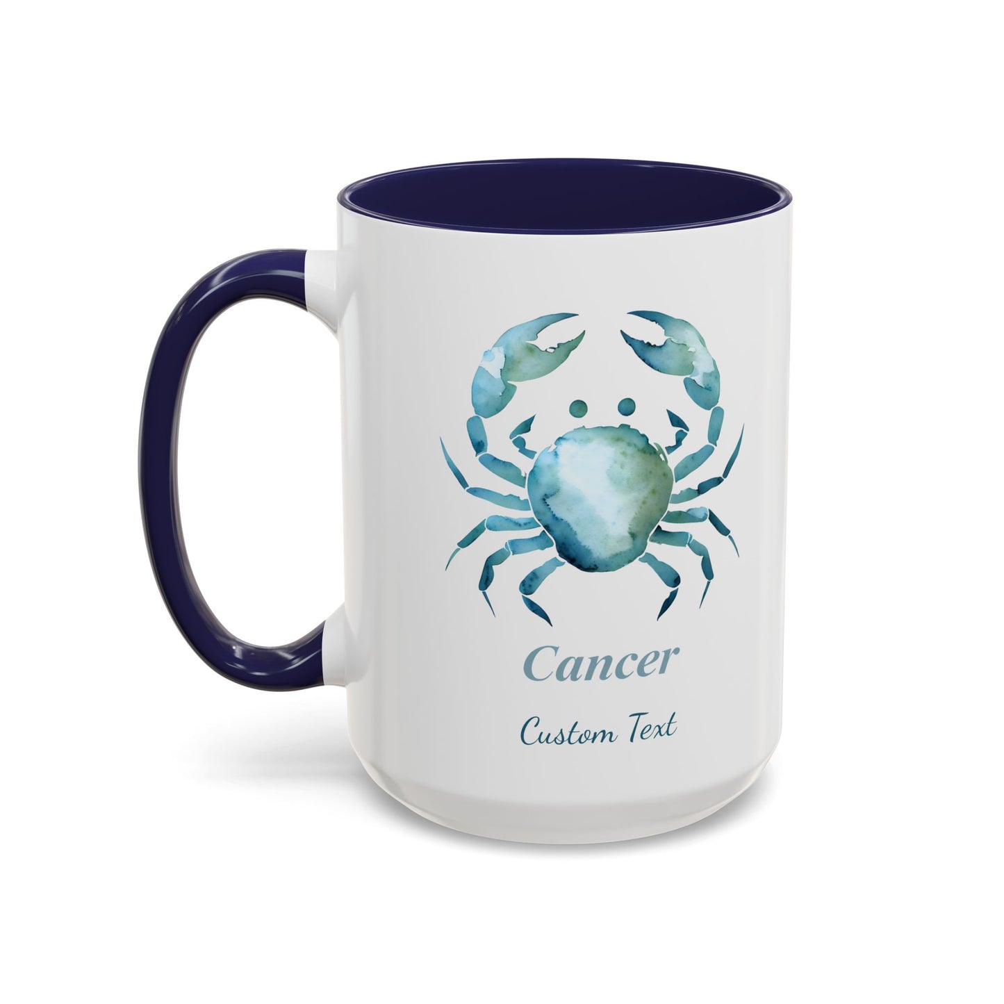 Personalized Cancer Zodiac Accent Coffee Mug, Zodiac Mug, Astrology Mug, Birth Month, Cancer Zodiac Gift, Custom Gift