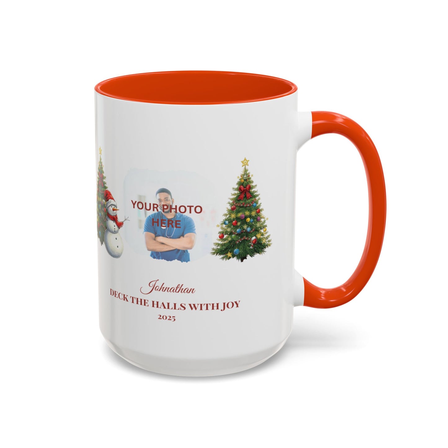 Personalized Snowman Mug with Custom Photo – Cute Christmas Cocoa Cup, Holiday Gift for Neighbors, Snowman Coffee Mug 2025