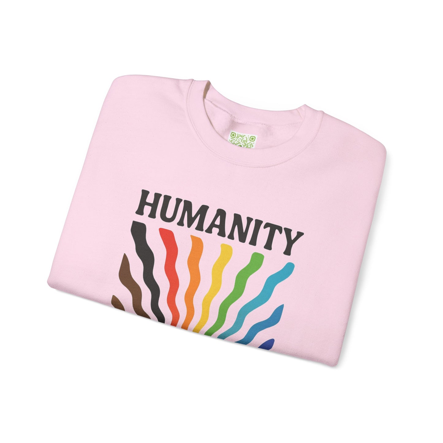Pride Month Crewneck Sweatshirt, Humanity is Inclusive, LGBT Shirt, Lesbian Pride, Bisexual, Transgender, Equal Rights, pridemonth