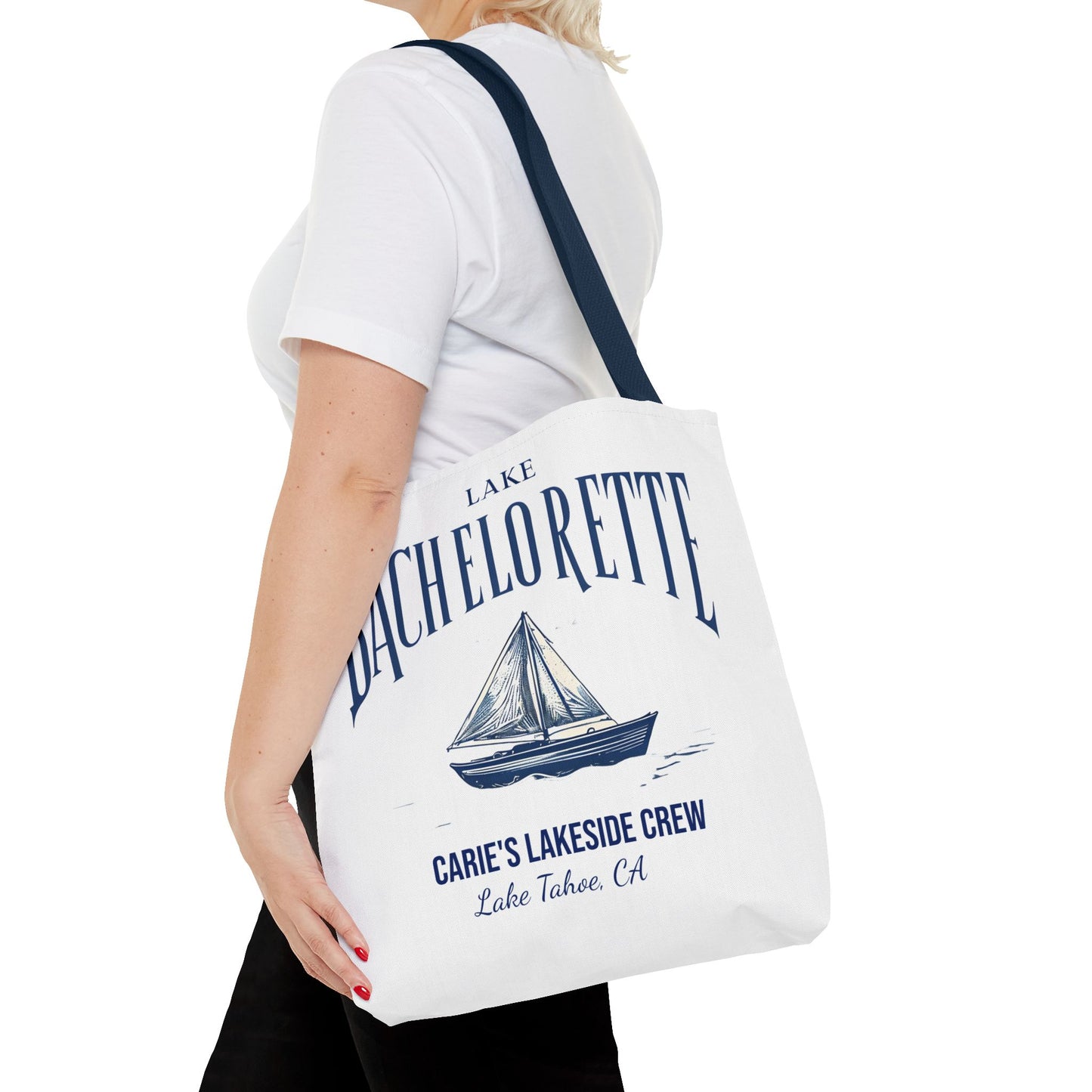 Let's Get Nauti Personalized Tote Bag, Bride Tote Bag, Bridesmaid Tote Bag, Hen Party Favors, Bride Tribe, Lake Bachelorette