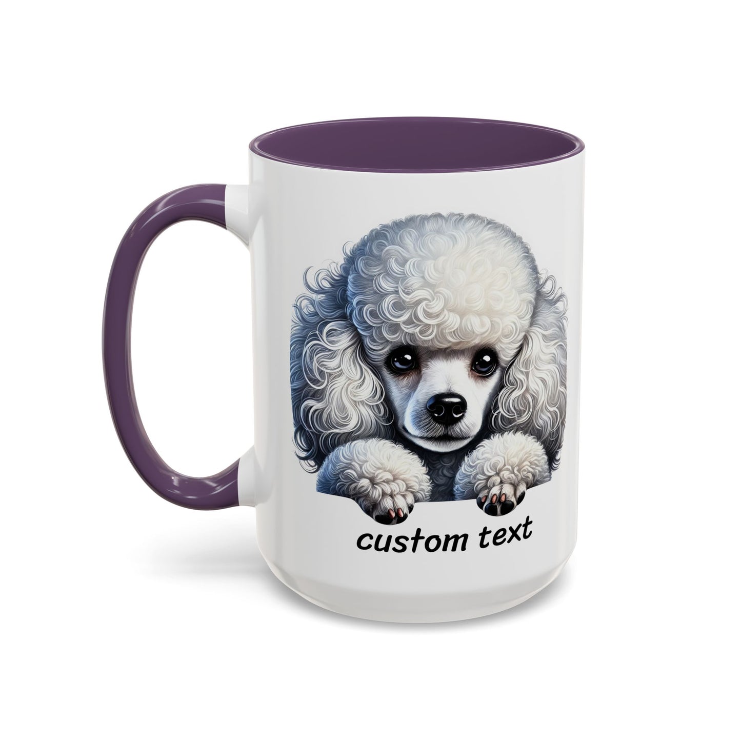 Funny Dog Lover Poodle Accent Mug - "Dog is Friendly, I am Not"