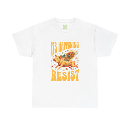 When Pigs Fly Resist Shirt, Flying Pig Tee, Pigs with Wings, Pig Lover Gift, Cute Pig Shirt, Pig Tshirt, Piglet