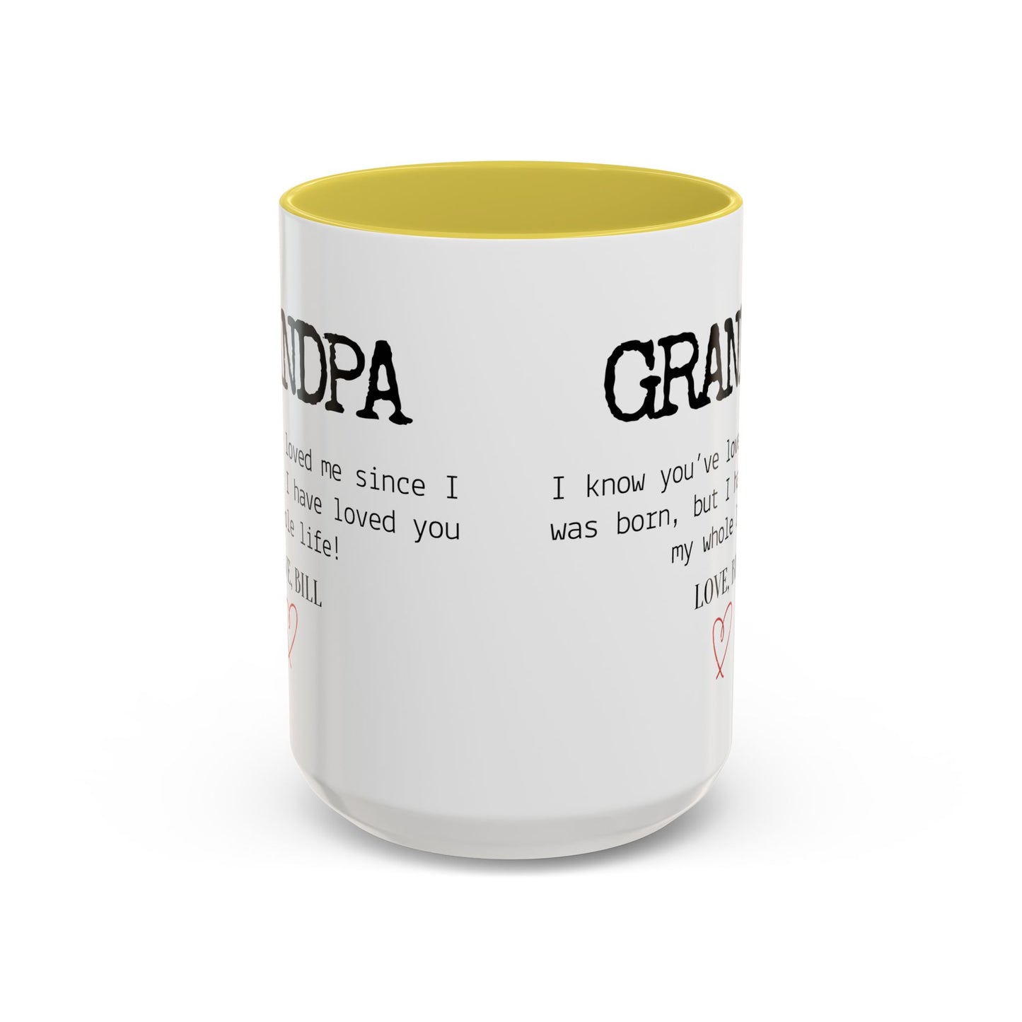 Personalized Grandpa Mug, Gift from Grandchild, Custom Message Coffee Cup, Grandpa Birthday Gift, Father’s Day Mug, Sentimental Gift for Grandpa