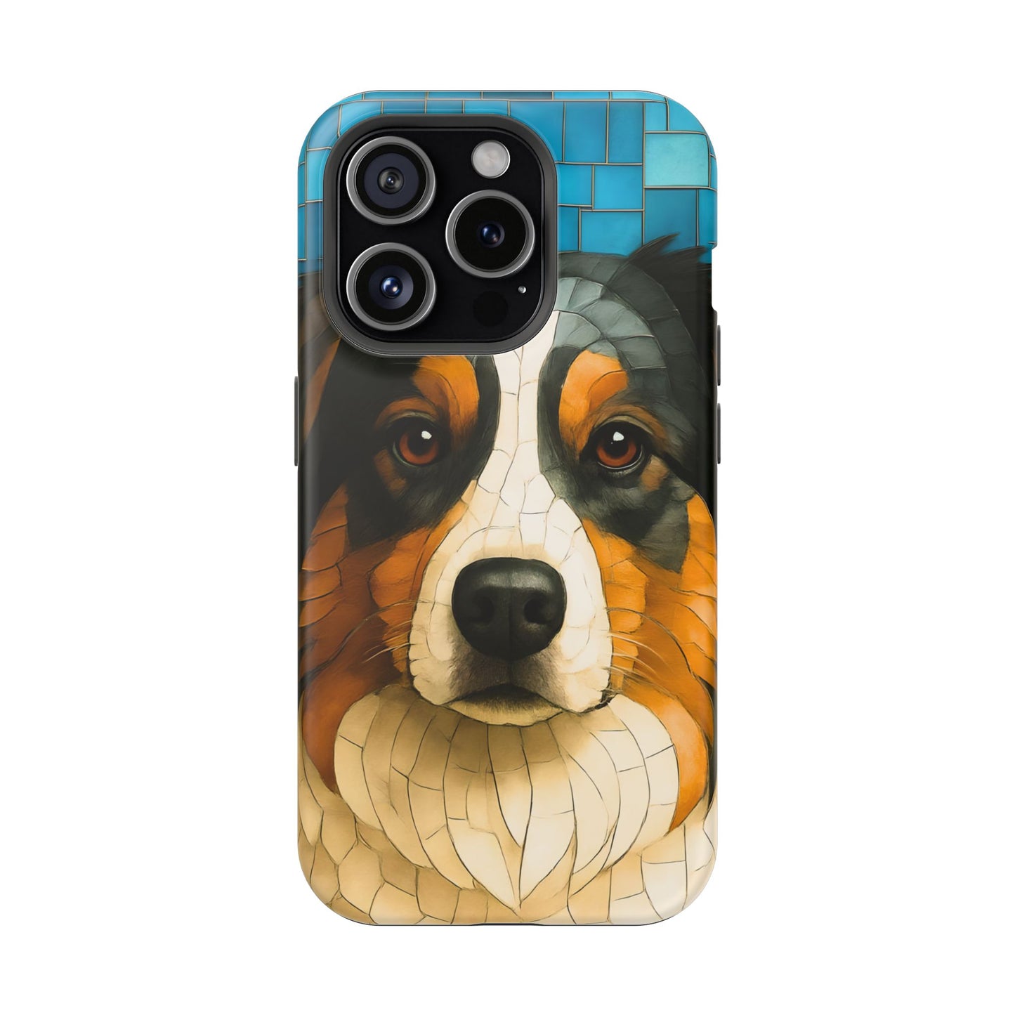 Australian Shepherd Mosaic Phone Case, iPhone Dog Case, Dog Lover Gift, Shepherd Dog Cover, Dog Phone Protector