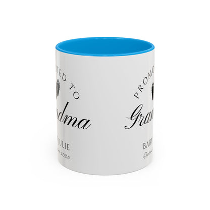 Promoted to Grandma Mug, Pregnancy Announcement Coffee Cup, Baby Reveal Gift, New Grandparent Mug, Grandma to Be Gift, Custom Baby Announcement