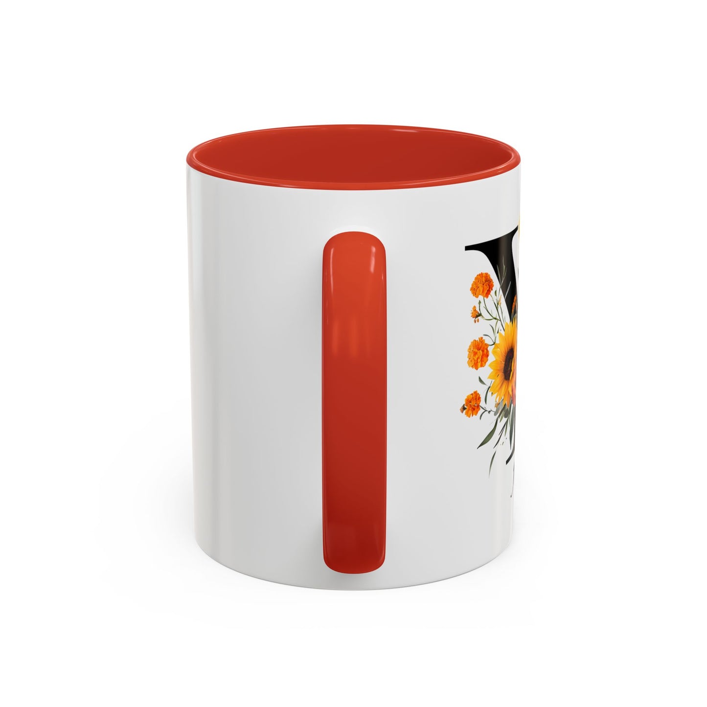 Personalized Floral Monogram - Letter Y - Elegant Accent Coffee Mug – Personalized Mothers Day Gift