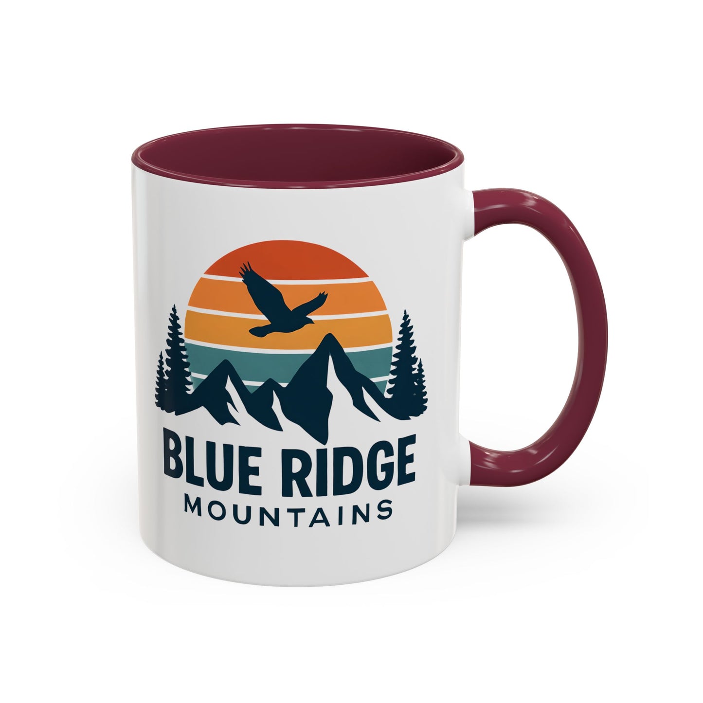 Blue Ridge Mountains, One Happy Camper, Accent Coffee Mug, Blueridge Mug, Blue Ridge Parkway, Camping Coffee Mug, Camping Gift