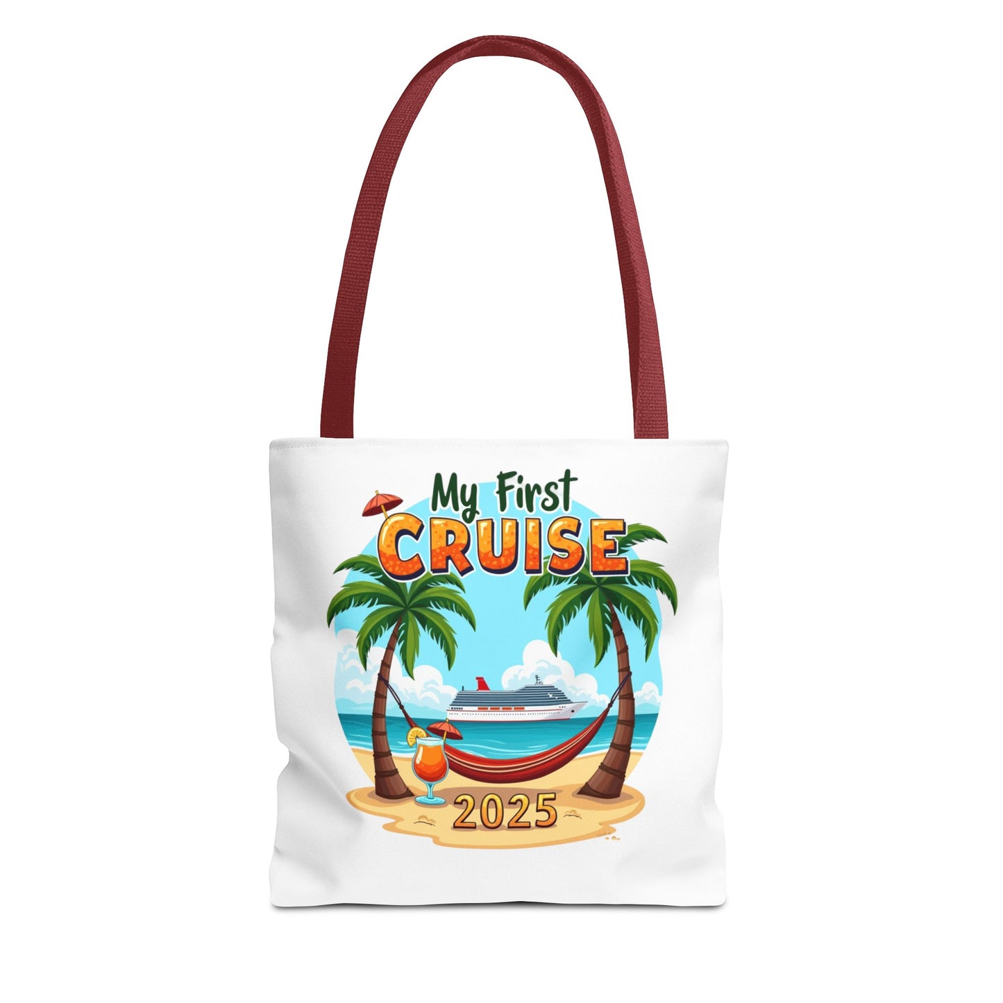 My First Cruise Tropical Tote Bag 2025, Stylish Travel Tote, Cruise Squad 2025 Bag, Family Vacation Gift, Beach Bag