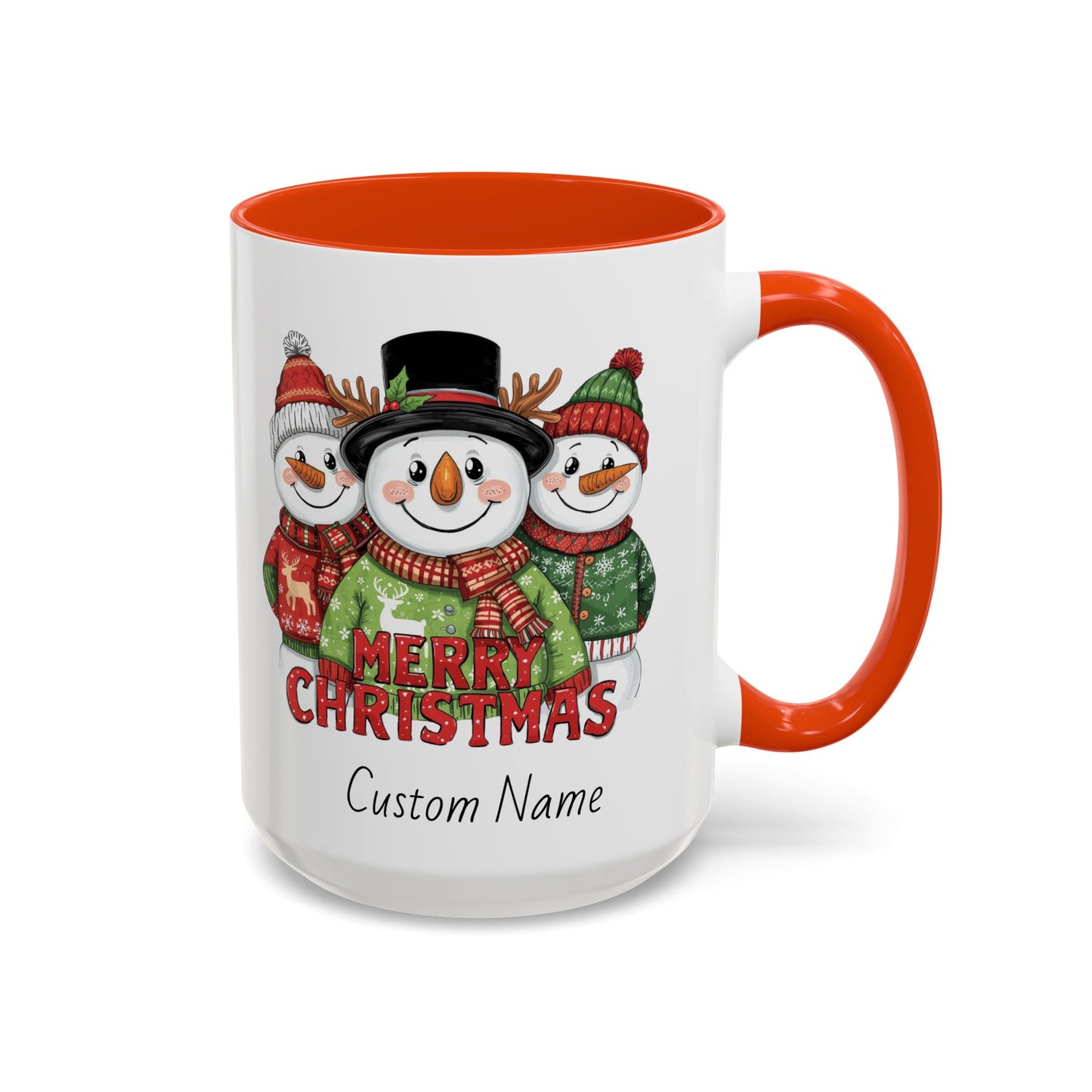 Cheerful Christmas Snowman Mug, Snowman Coffee Mug, Cute Christmas Mug, Snowman Gift for Her, Gift for Neighbors