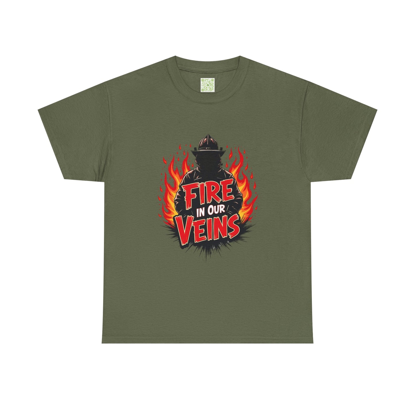 Firefighter Fire in Our Veins TShirt, Firefighter Gift, Firefighting Tee, Thin Red Line, Fireman T-Shirt, Fire Fighting