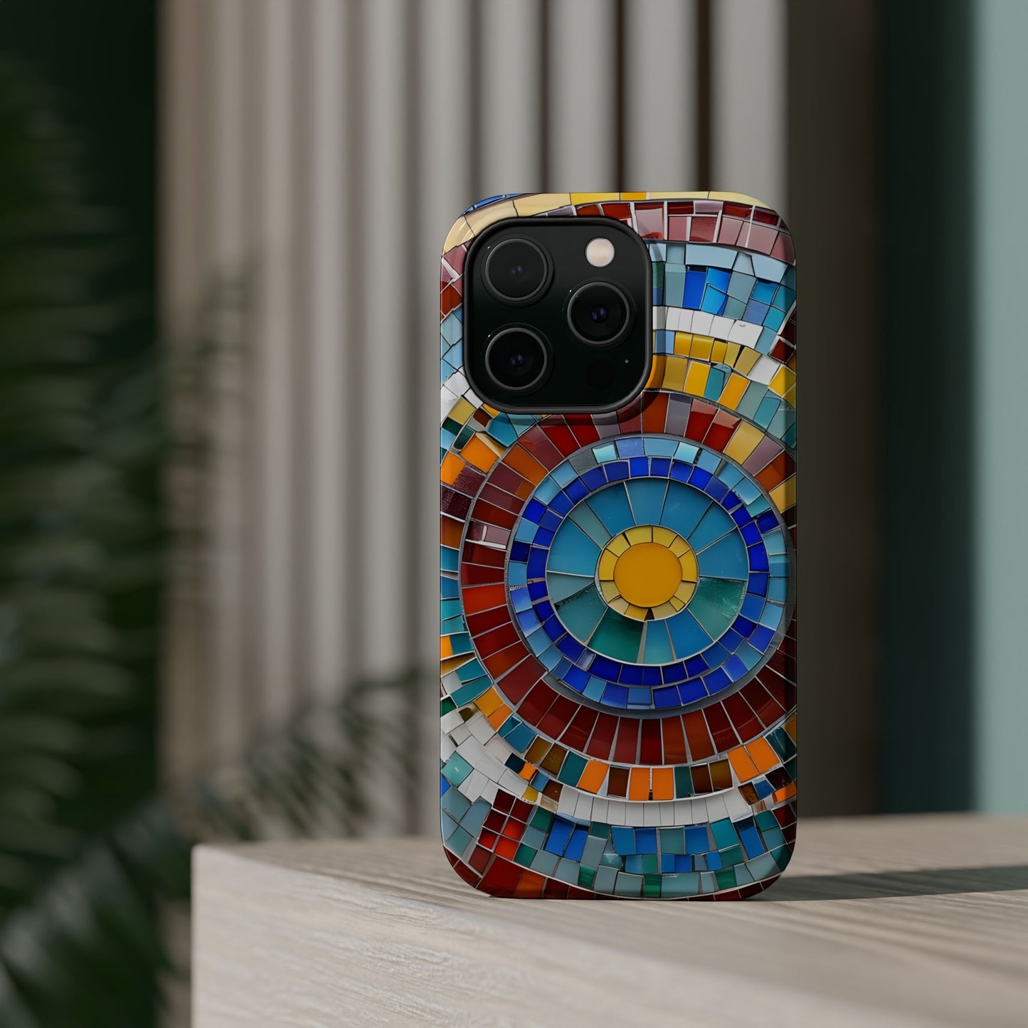 Vibrant Mosaic  iPhone Case - Colorful iPhone Cover, Unique Phone Accessory, MegSafe iPhone cover