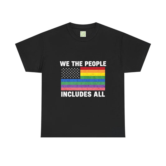 Inclusivity Pride Unisex Cotton Tee, We The People Pride Flag, Pride Month Tee, Queer Shirt, LGBT Shirt, Equal Rights