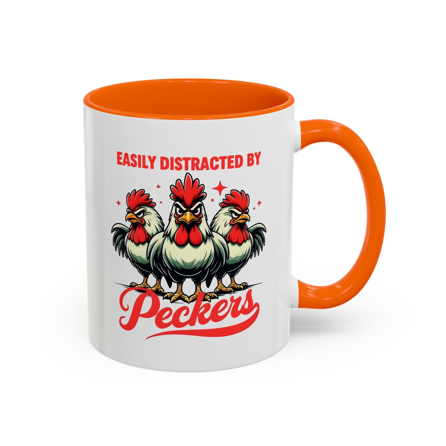 Easily Distracted by Peckers Coffee Mug, Inappropriate Gift, Naughty Valentines, Dark Humor Gift, Offensive Mug, Silly Mug