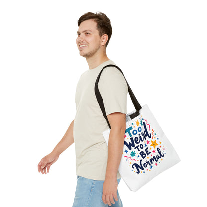 Enneagram Type 4 Tote Bag, To Weird to Be Normal, Personality Test, Enneagram Four, Self Growth Accessories