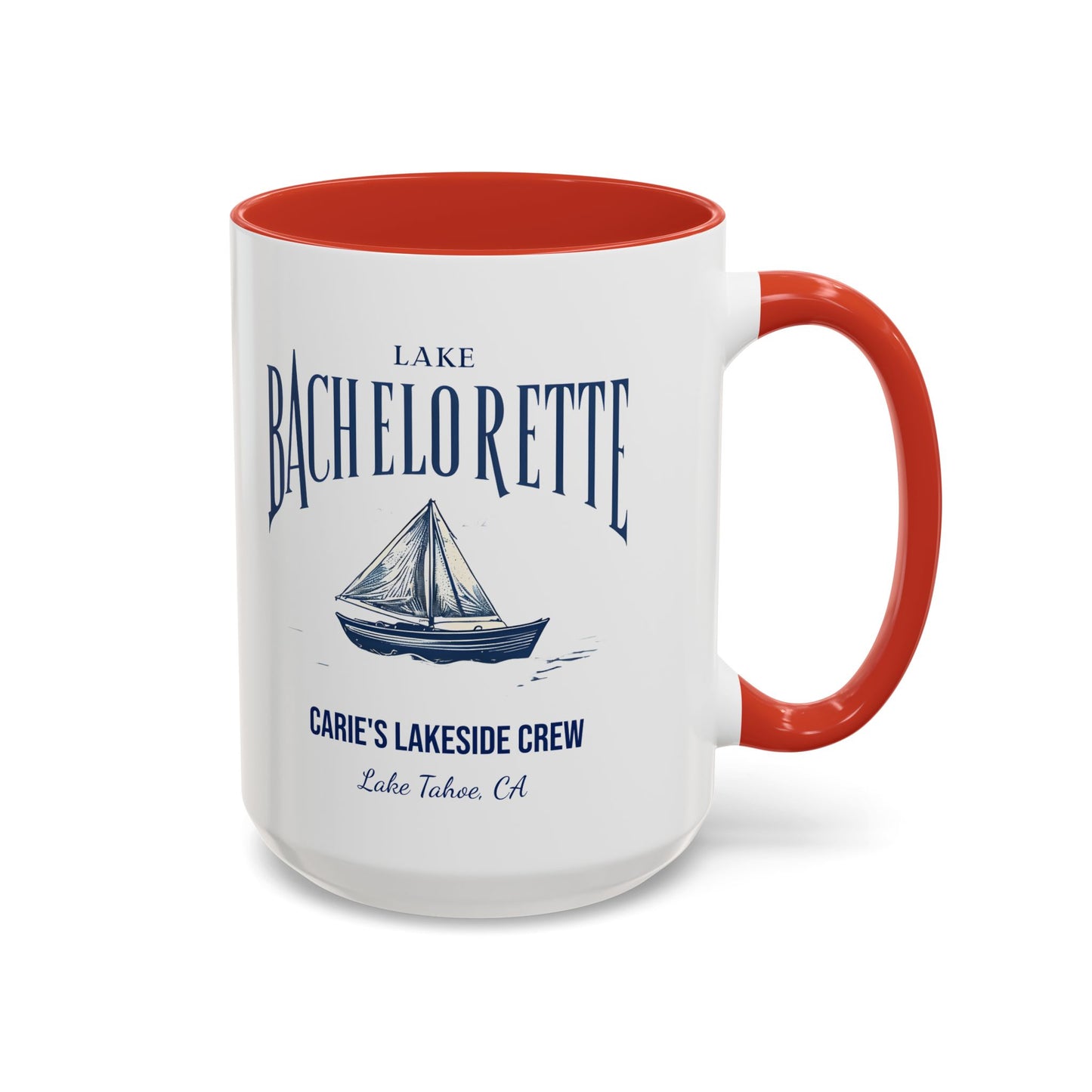 Let's Get Nauti Personalized Accent Coffee Mug, Sail Boat Hen Party Favor, Bachelorette Cruise, Bride Tribe, Camp Bach Gift