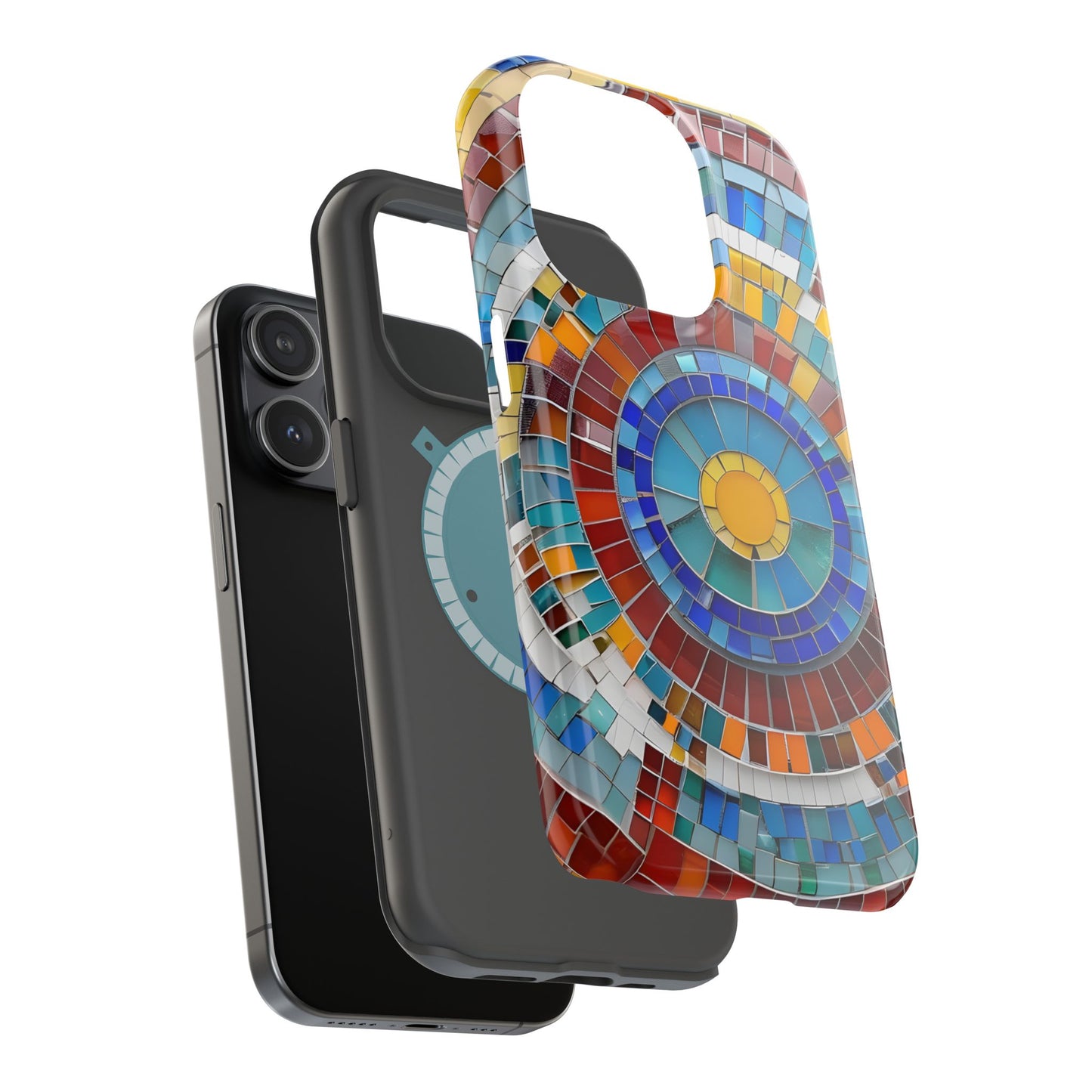 Vibrant Mosaic  iPhone Case - Colorful iPhone Cover, Unique Phone Accessory, MegSafe iPhone cover