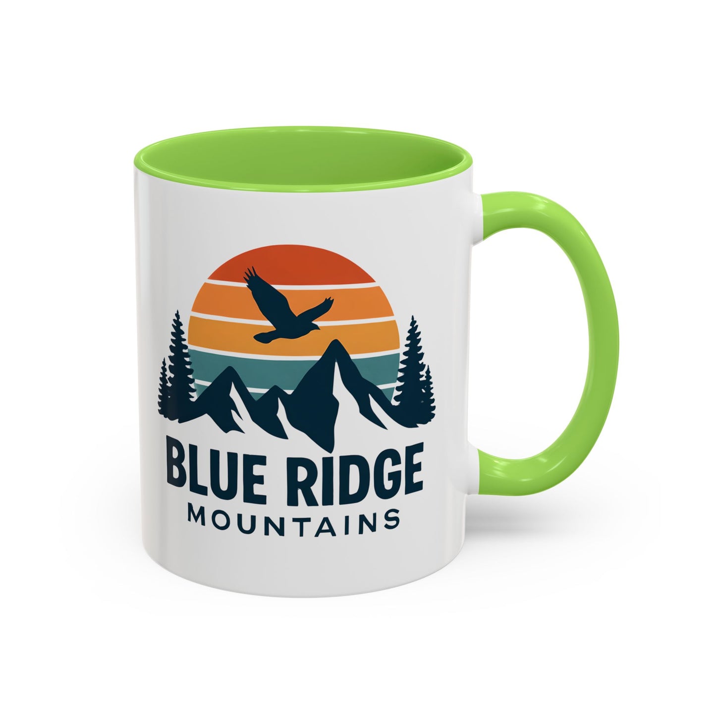 Blue Ridge Mountains, One Happy Camper, Accent Coffee Mug, Blueridge Mug, Blue Ridge Parkway, Camping Coffee Mug, Camping Gift