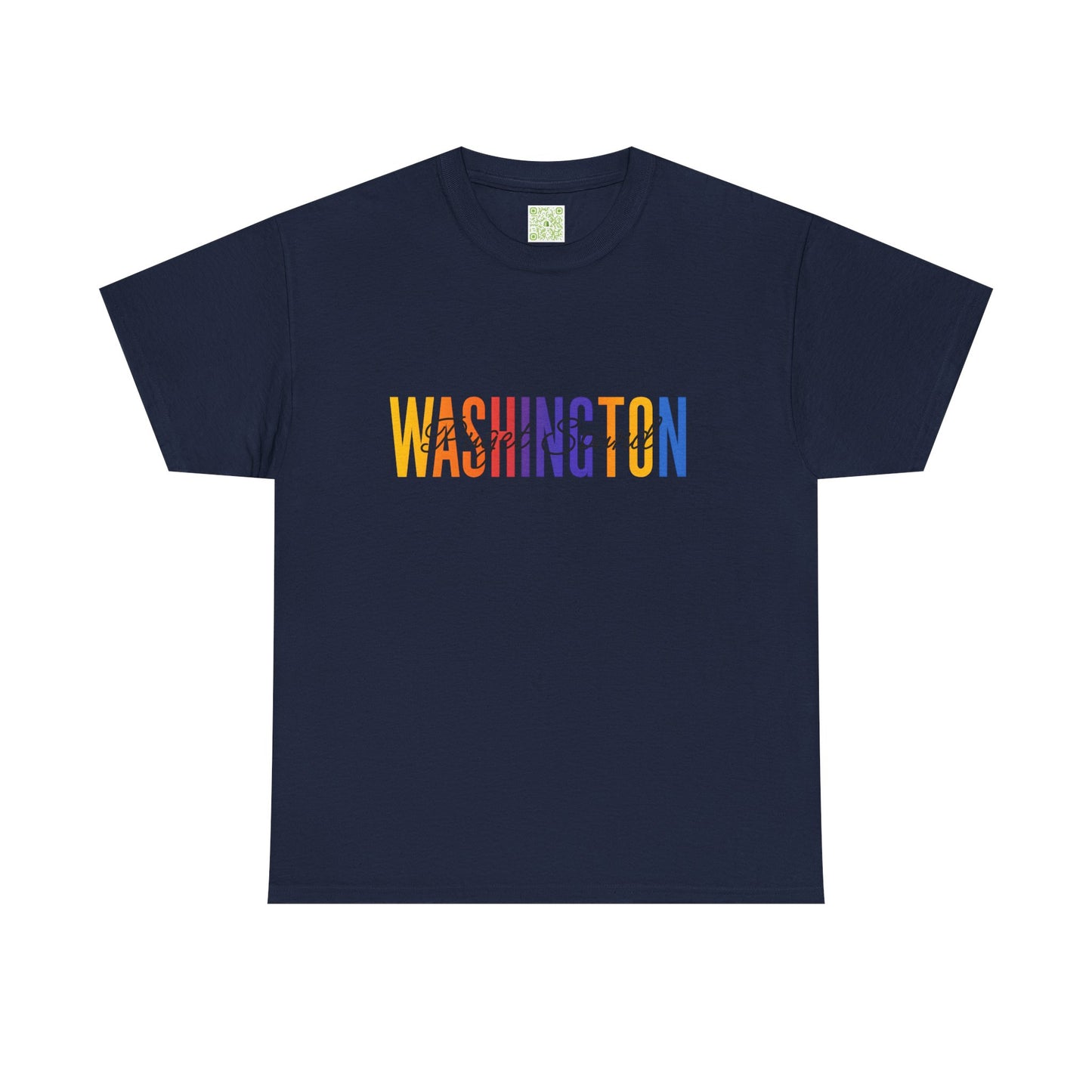 Colorful Puget Sound Washington Tee, Unisex Cotton Shirt, Tacoma Souvenir, Puget Sound Gift, Washington Souvenir