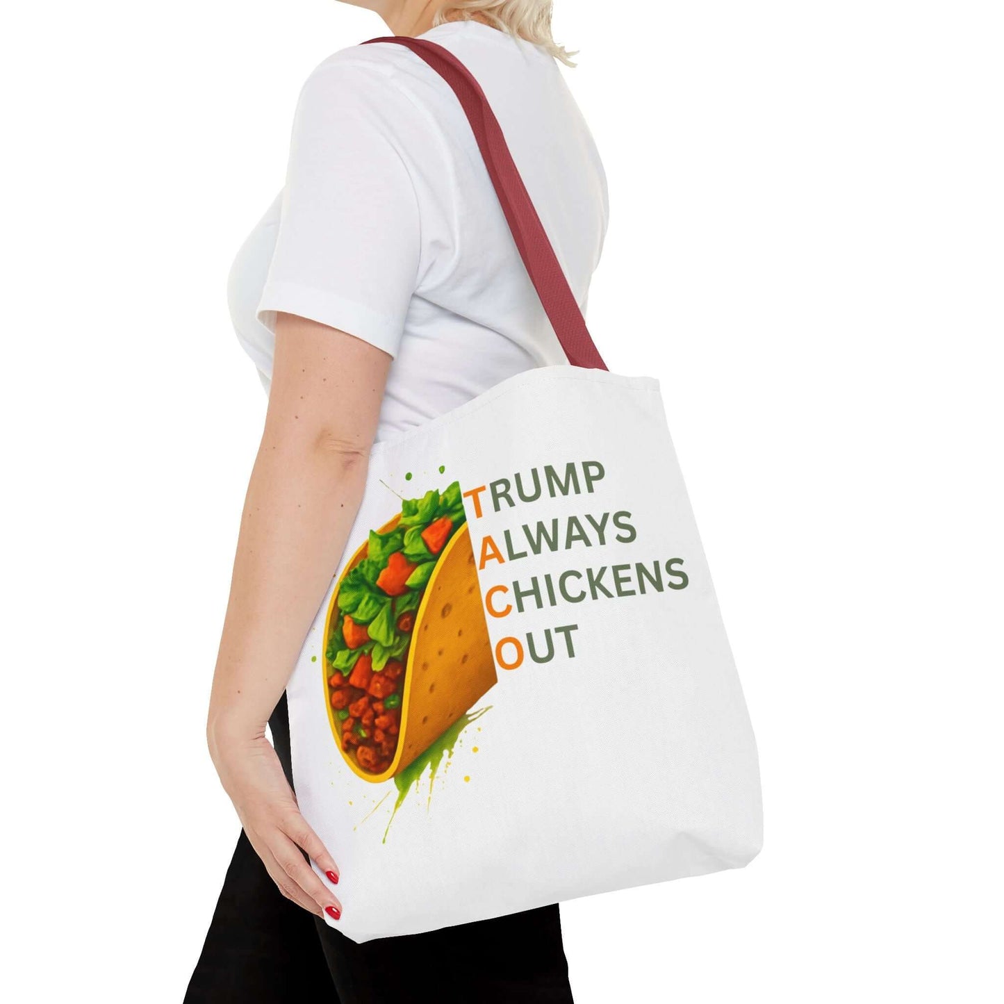 Trump Always Chickens Out TACO Tote, Subtle Anti Trump, Democrat Gift Tote, FDT Tote, Anti-MAGA, Political Tote