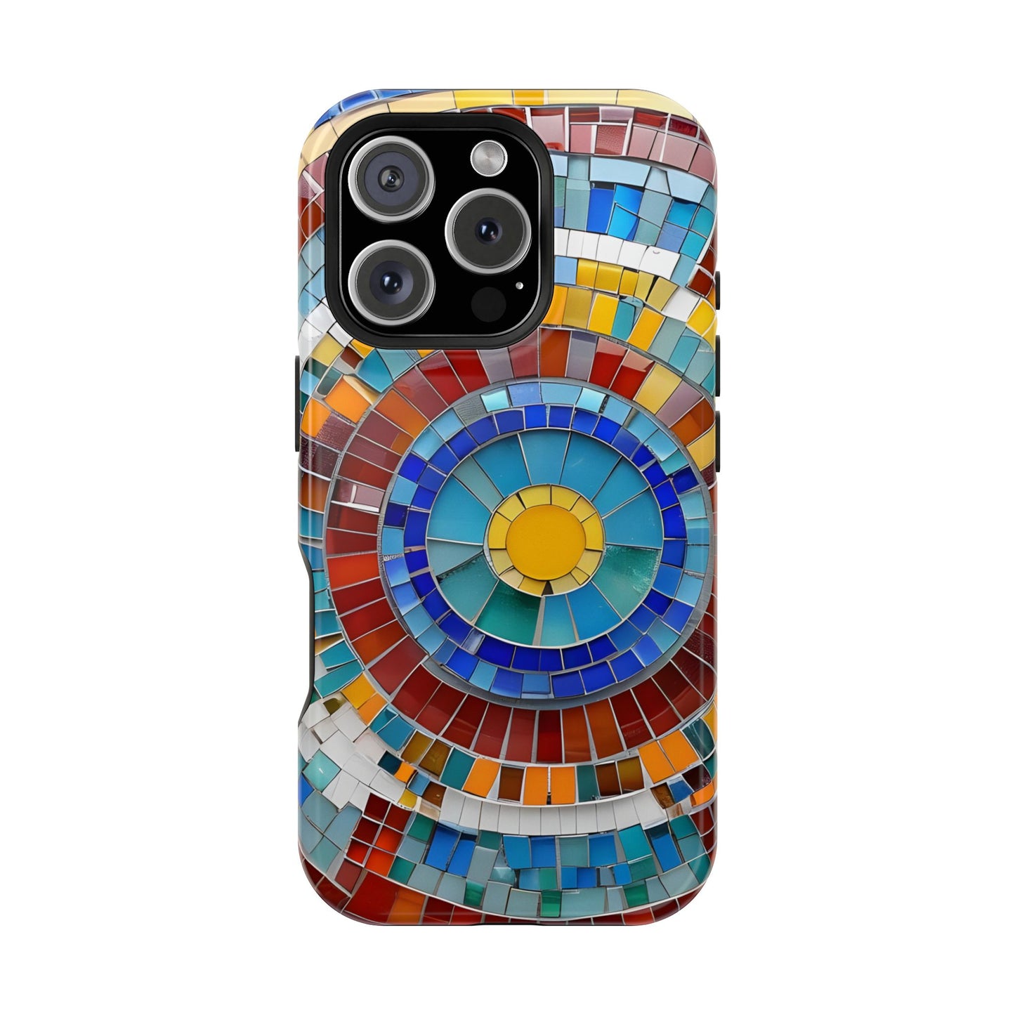 Vibrant Mosaic  iPhone Case - Colorful iPhone Cover, Unique Phone Accessory, MegSafe iPhone cover