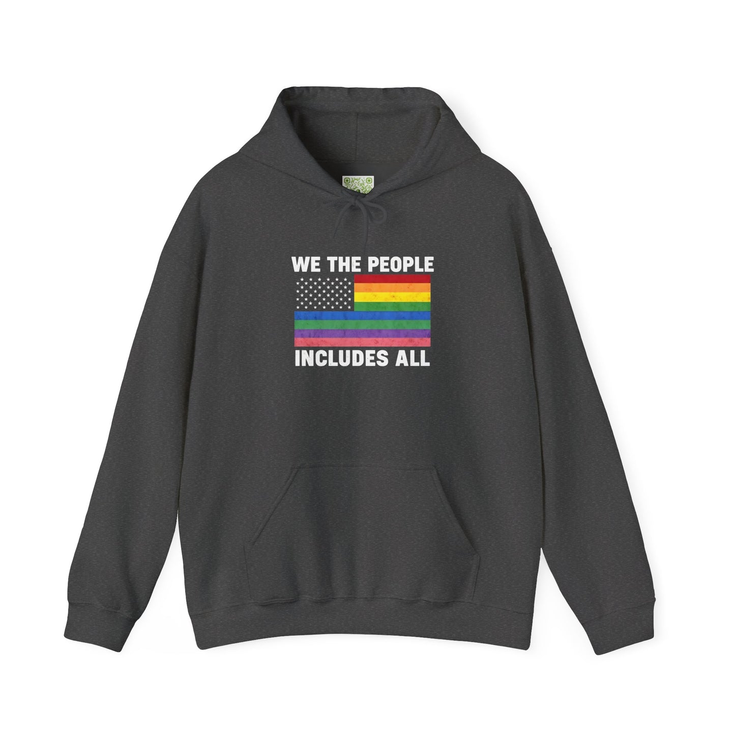 Pride Hoodie With We The People Pride Flag, LGBT Pride Sweatshirt, Bisexual Pride Hoodie, Transgender, Queer Hoodie, Pride Outfit