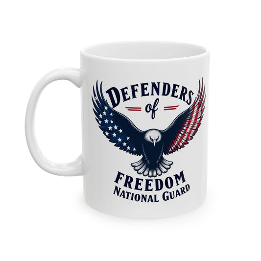 Army National Guard Mug, Patriotic Coffee Cup, Eagle Flag Design, Veteran Appreciation, American Pride Gift, 11oz 15oz