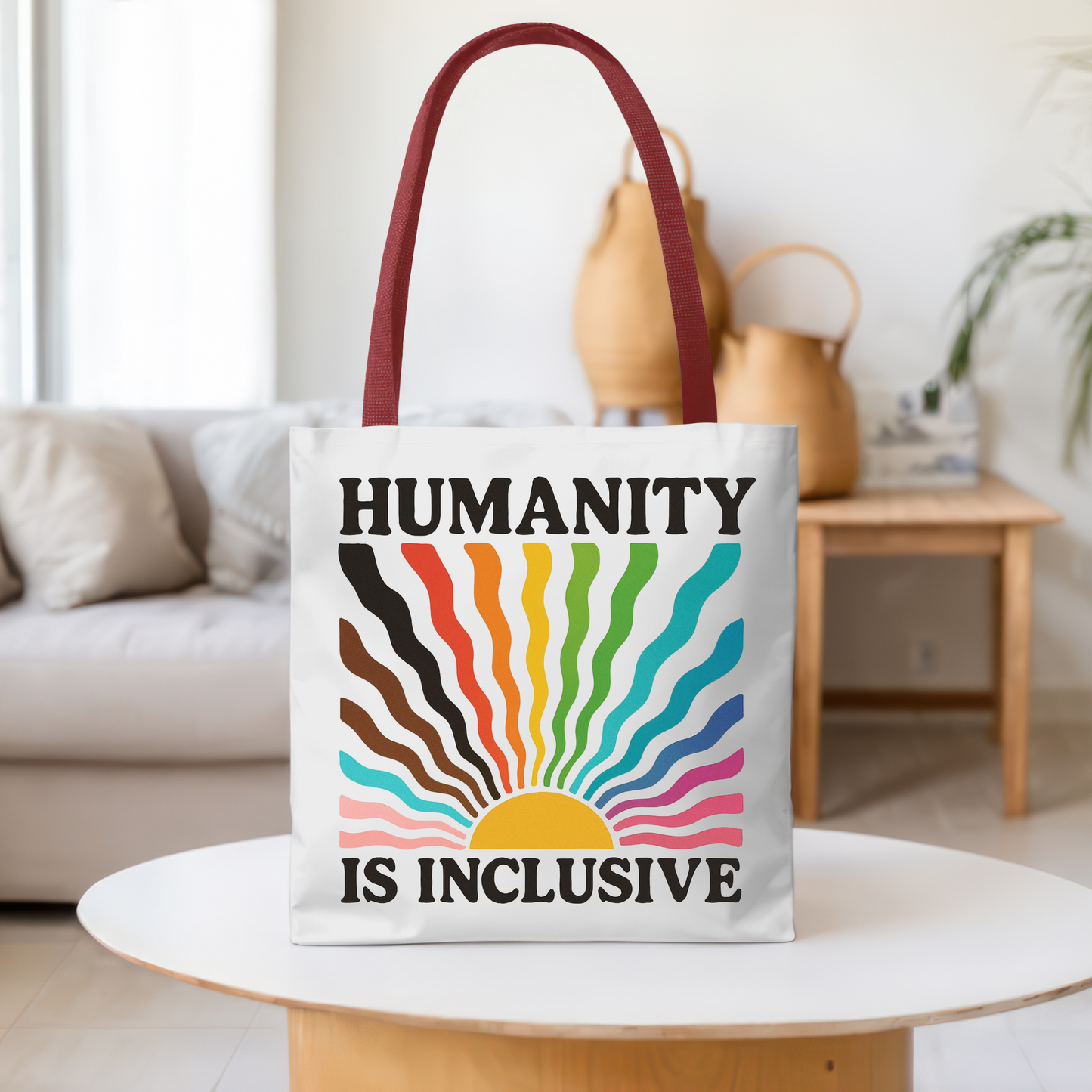 Humanity Is Inclusive Tote Bag, Pride Month Tote, LGBT Tote, Lesbian Tote, Equal Rights Tote, Trans Tote, Gift